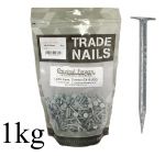 40mm x 3mm Galvanised Felt Nails / Clouts 1kg Bulk Bag